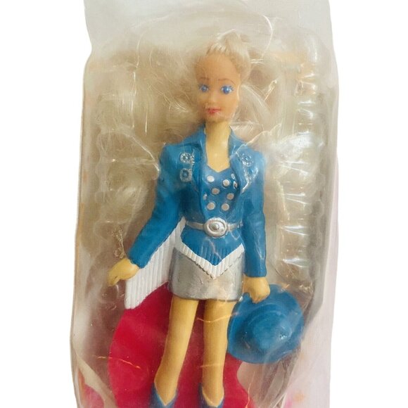 VTG 1992 Barbie McDonald’s Hair You Can Style Western Stampin’ Barbie Happy Meal - Picture 7 of 8